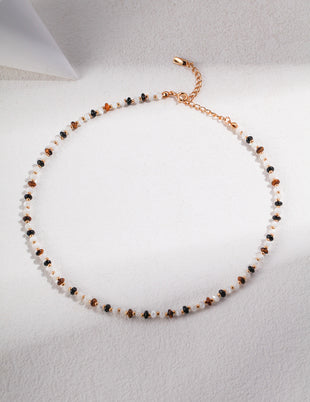 Sterling silver tiger eye necklace (certificate not included)