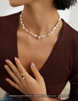 Sterling silver pearl necklace