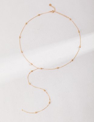 Simple design long necklace