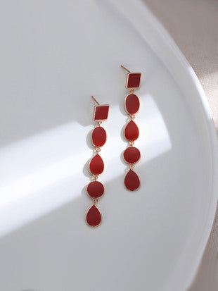 Chinese Red Glaze Series Earrings