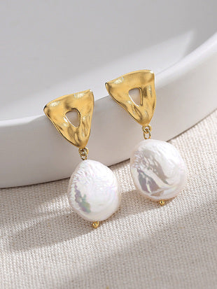 Shaped Baroque Pearl Earrings