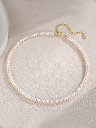 Pearl Necklace Bracelet Set