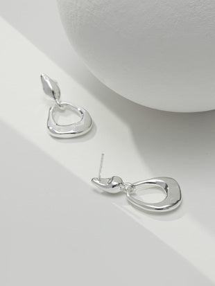 Lava Series Silver Earrings