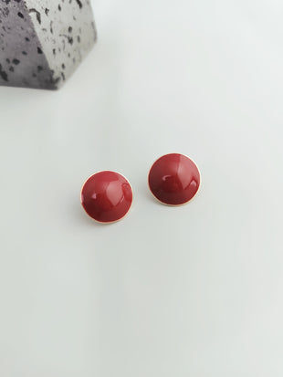 Chinese Red Glaze Series Earrings