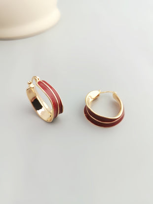 Chinese Red Glaze Series Earrings