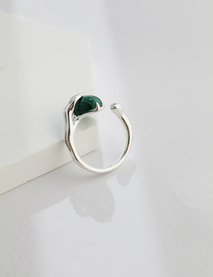 Sterling silver ring (gold agate model no longer available)