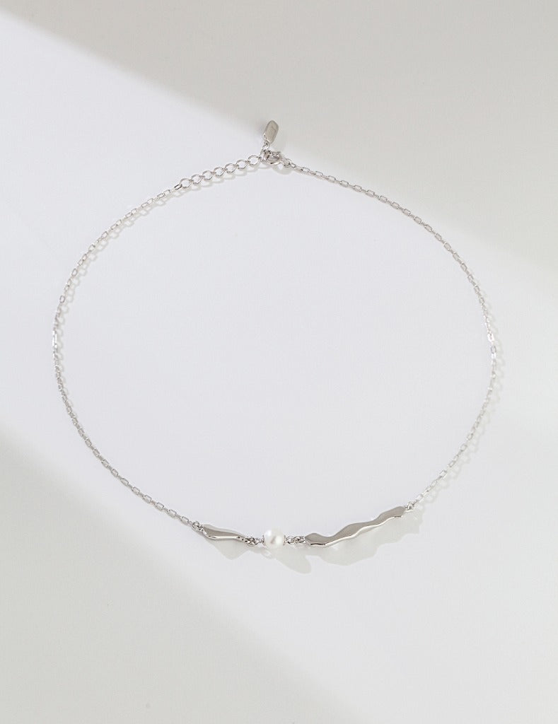 Sterling silver pearl necklace