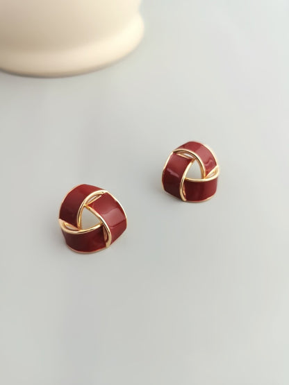 Chinese Red Glaze Series Earrings