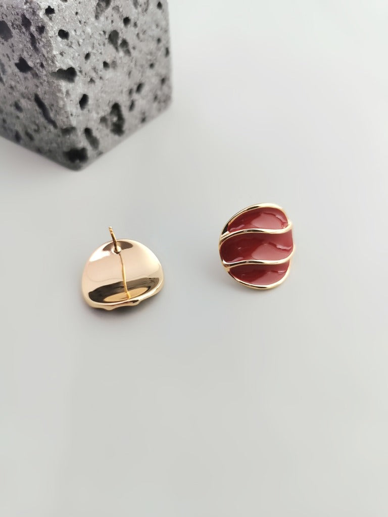 Chinese Red Glaze Series Earrings