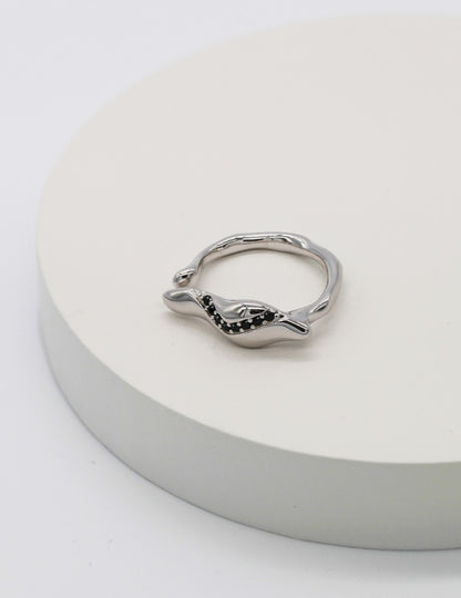 Sterling silver rhinestone ring