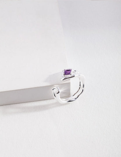 Sterling silver amethyst ring