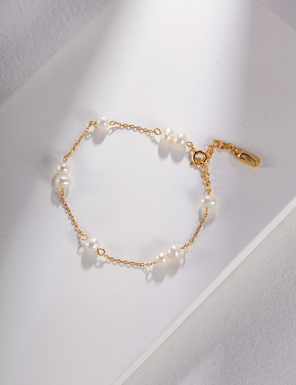 Sterling Silver Pearl Bracelet