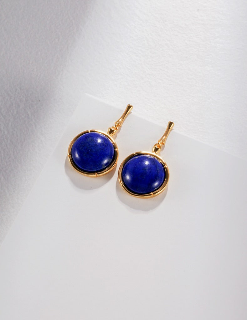 Sterling Silver Natural Lapis Lazuli Earrings