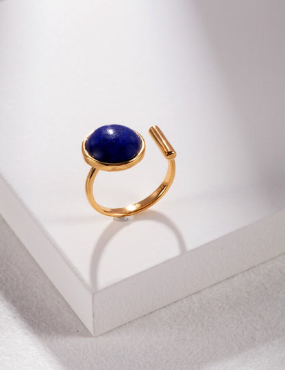 Sterling Silver Natural Lapis Lazuli Ring