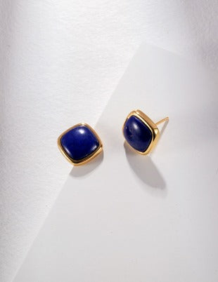 Sterling Silver Natural Lapis Lazuli Earrings