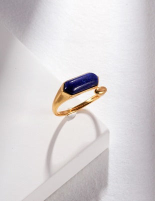 Sterling Silver Natural Lapis Lazuli Ring