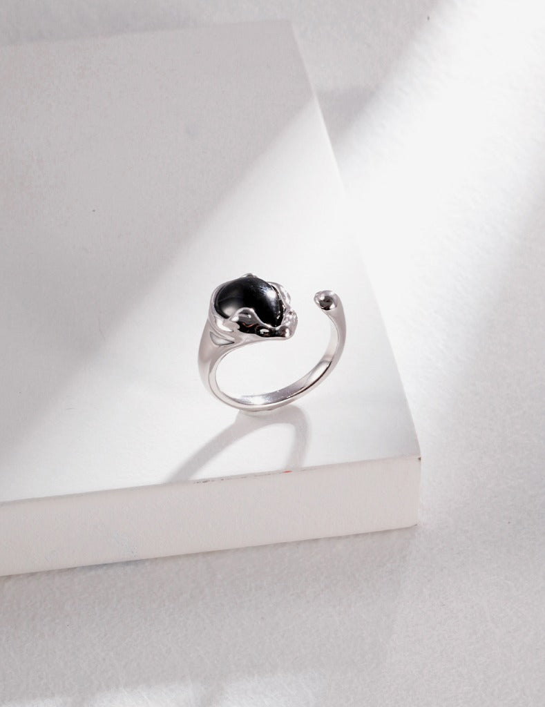 Sterling silver agate ring