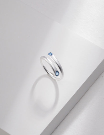 Sterling Silver Sapphire Ring