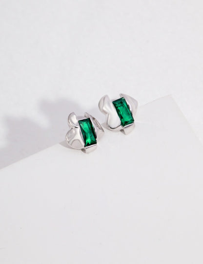 Sterling silver zircon earrings