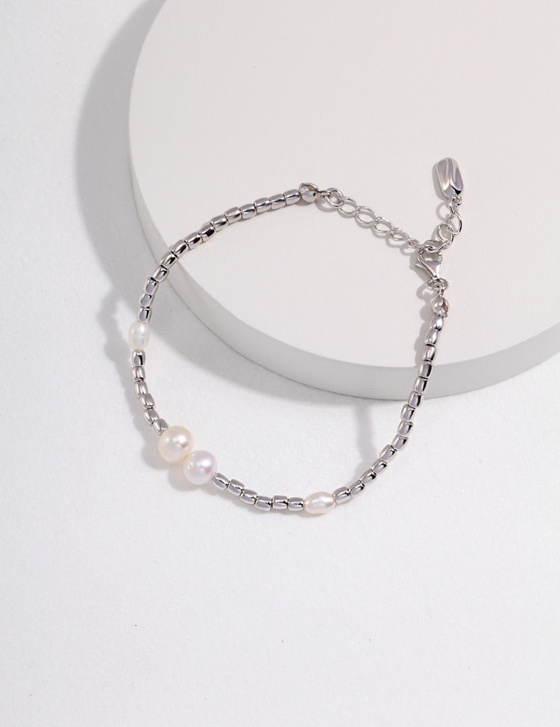 Sterling Silver Pearl Bracelet