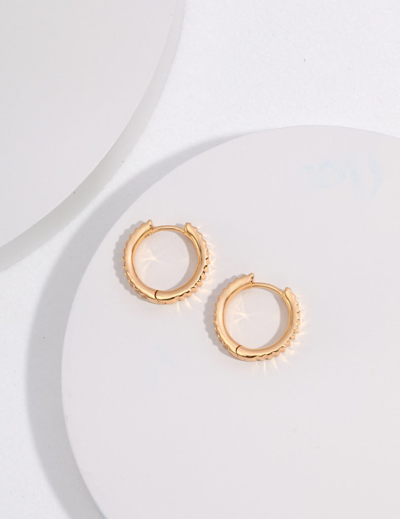 Sterling Silver Simple Hoop Earrings