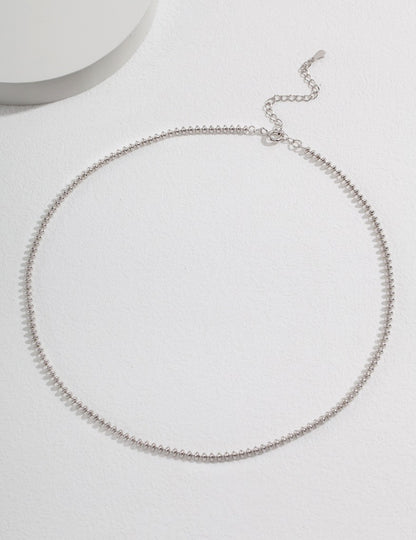 Sterling silver abacus bead necklace