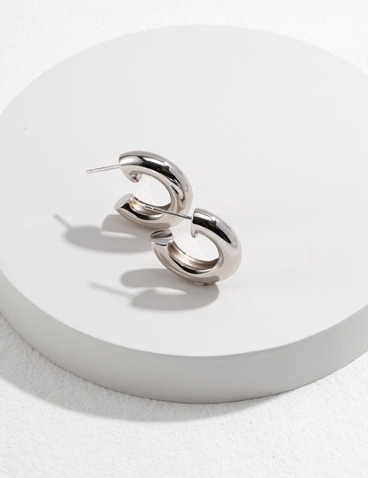 Sterling Silver Simple Earrings