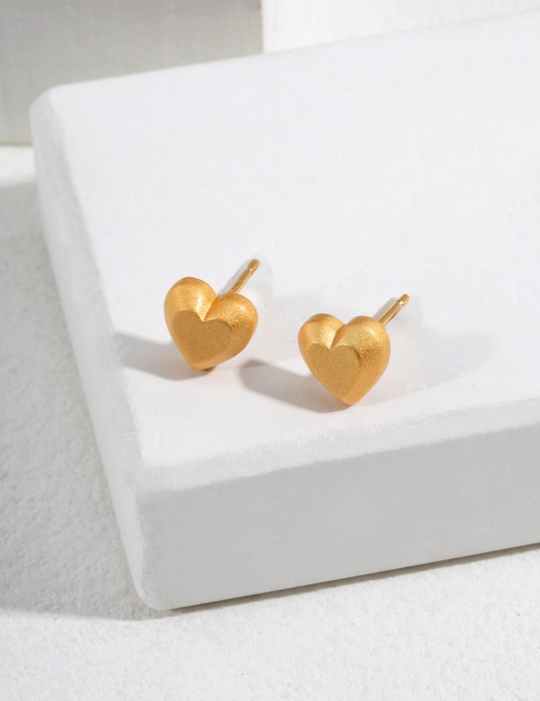 Sterling silver heart earrings