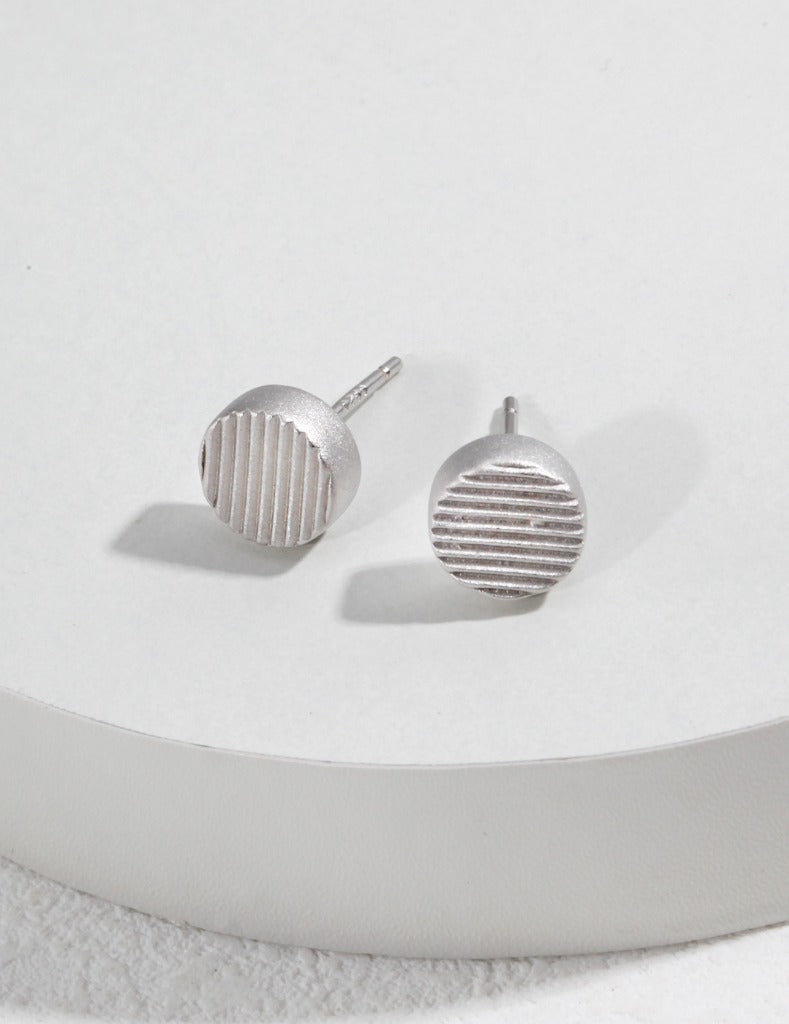 Sterling Silver Cylindrical Earrings