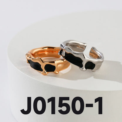 Sterling silver glaze ring couple ring