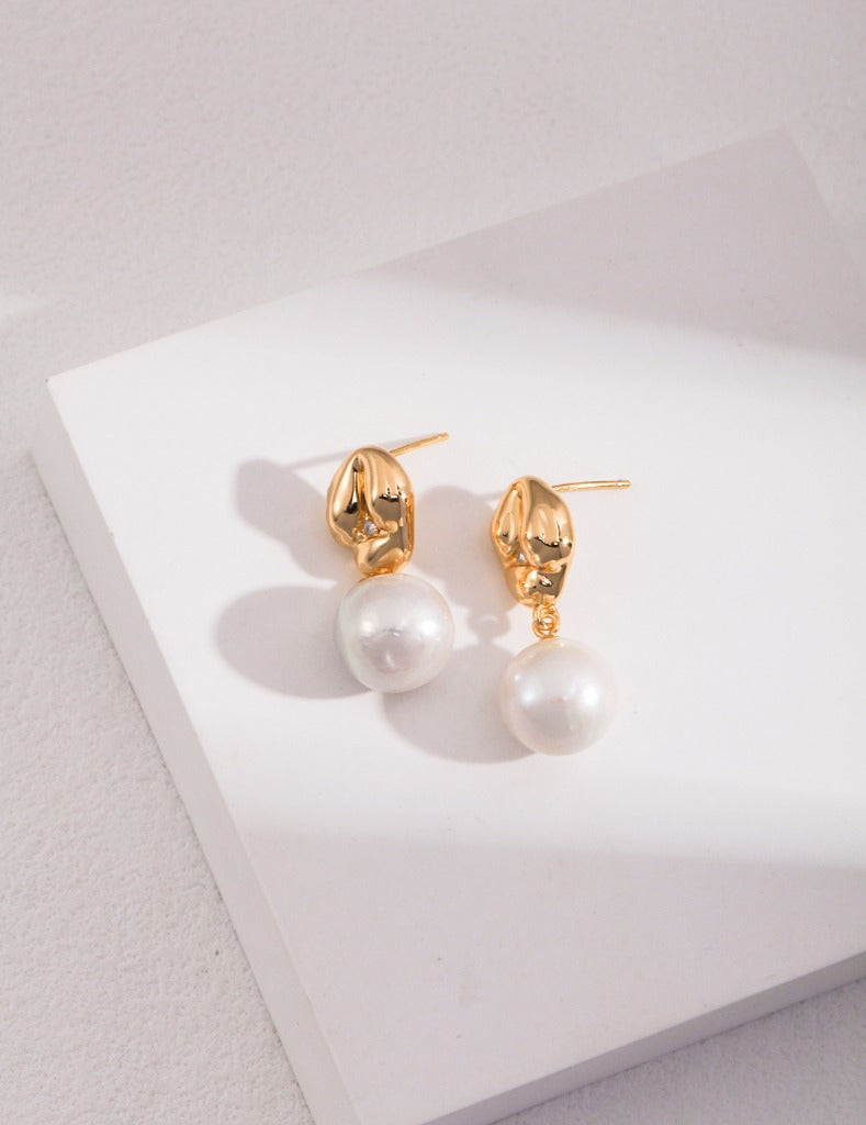 Sterling silver pearl earrings