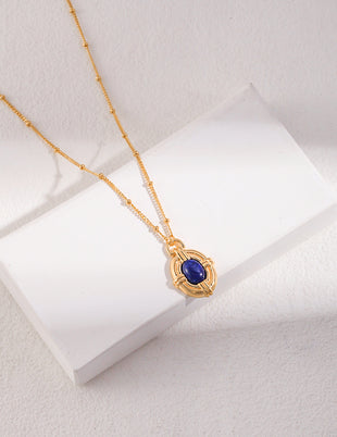 Light retro palace style natural lapis lazuli series (certificate not included)