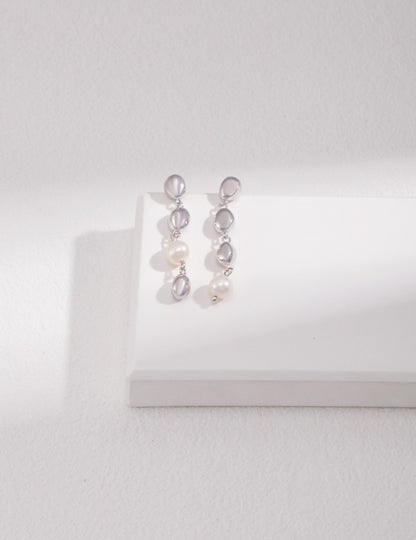 Sterling silver pearl earrings