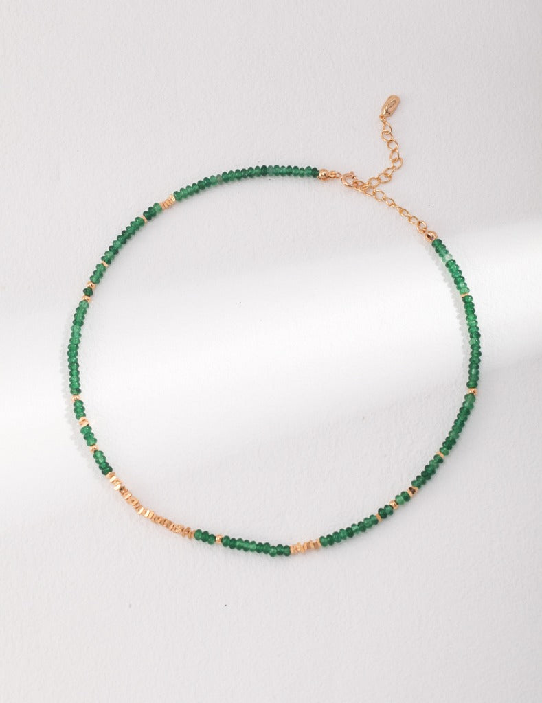 Sterling Silver Emerald Necklace