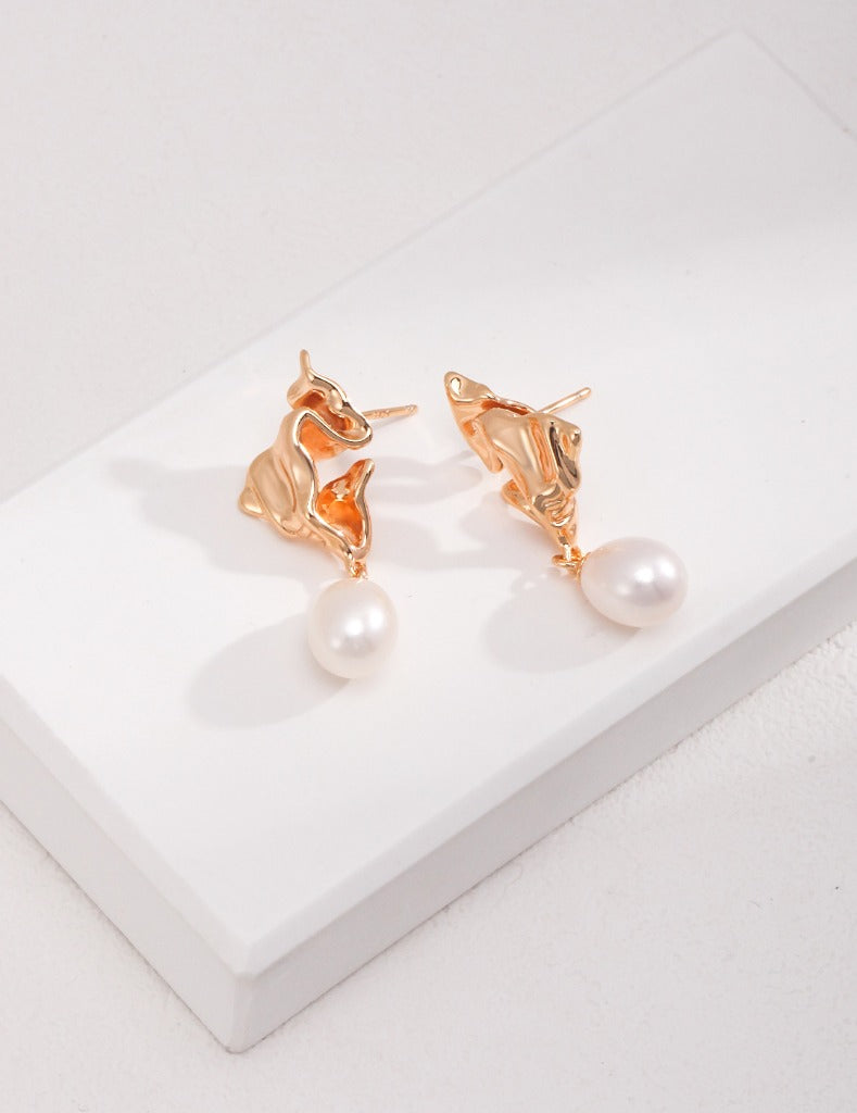 Sterling Silver Pearl Drop Earrings