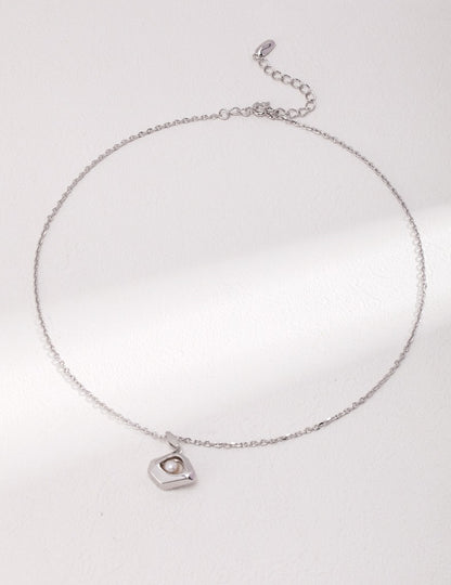 Sterling silver pearl necklace