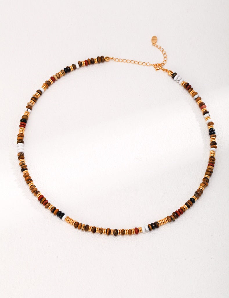 Tiger eye stone beads, order is design, disorder is nature. The same color represents exquisiteness, and multiple colors are a romantic palette. The INS style design pursues a balance between naturalness and fashion.