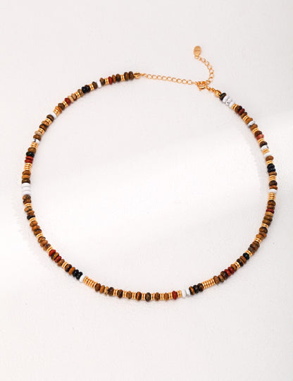 Tiger eye stone beads, order is design, disorder is nature. The same color represents exquisiteness, and multiple colors are a romantic palette. The INS style design pursues a balance between naturalness and fashion.