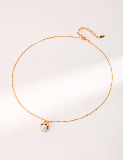 Sterling silver pearl necklace