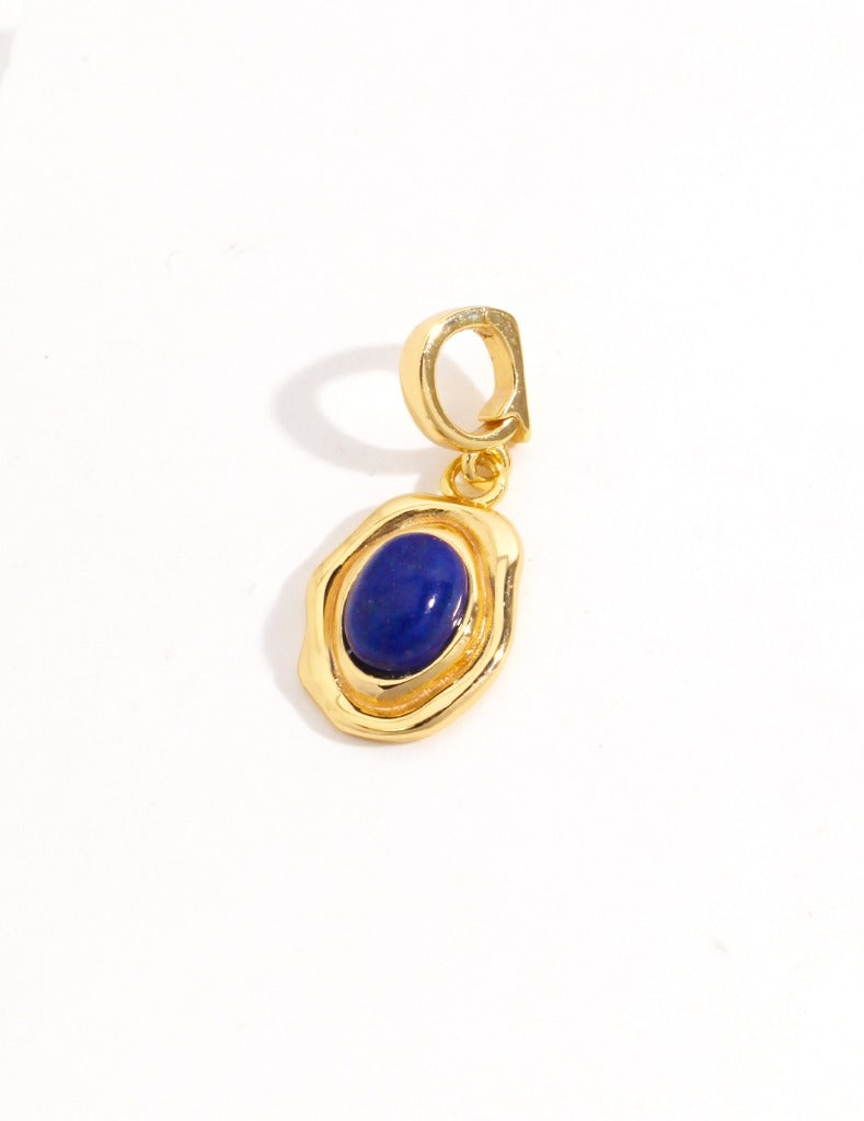 Sterling Silver Lapis Lazuli Necklace Pendant (Pendant Only)