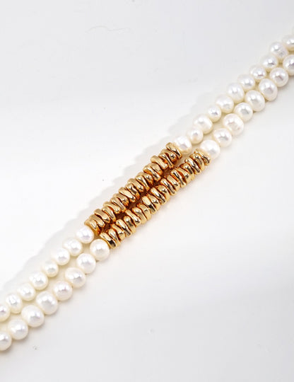 Sterling silver pearl necklace