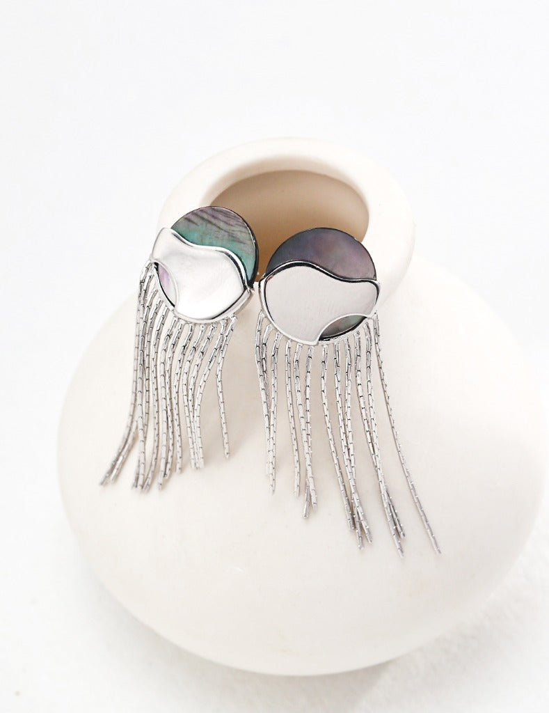 Sterling Silver Simple Shell Earrings