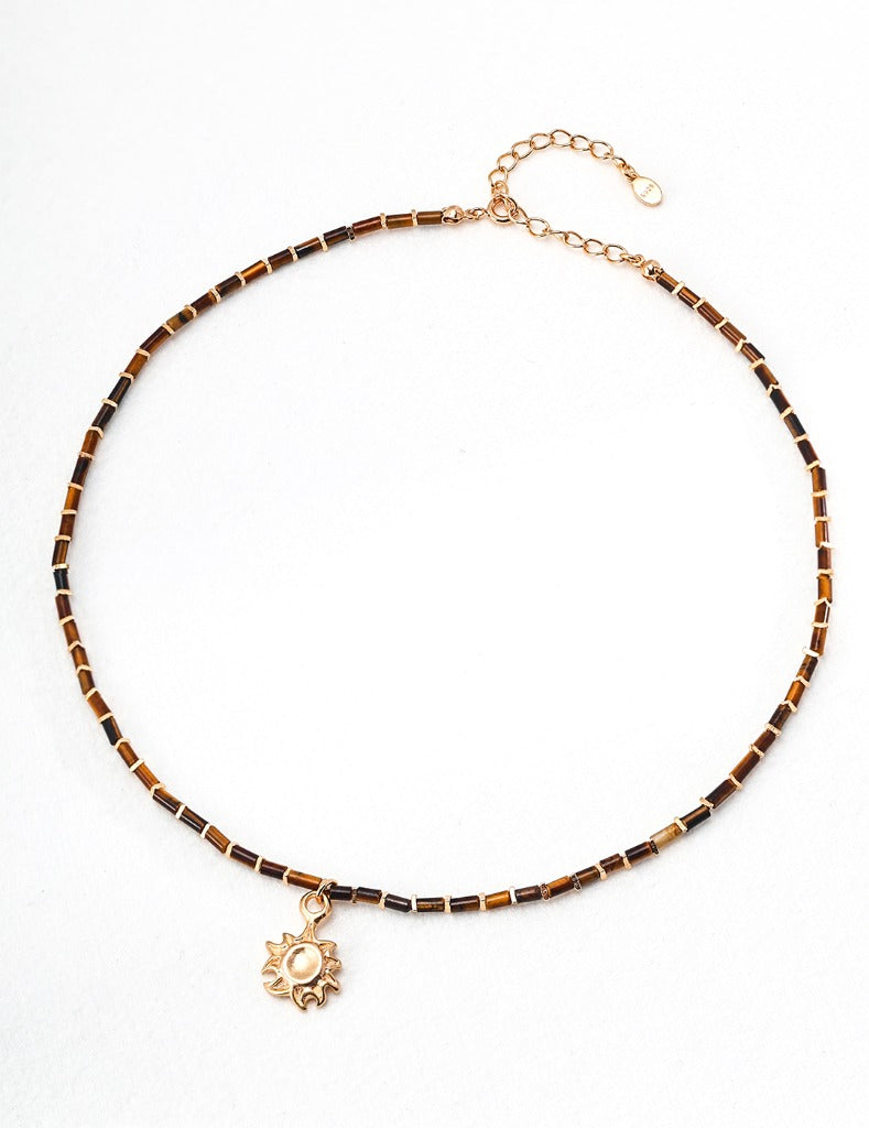 Sterling silver tiger eye necklace