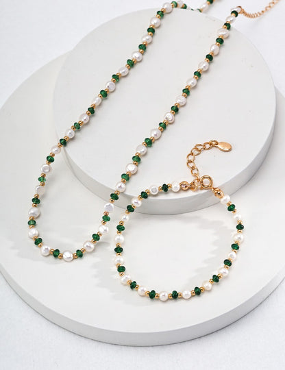 Pearl Emerald Bracelet