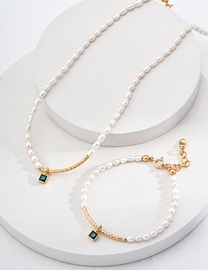Sterling Silver Pearl Bracelet